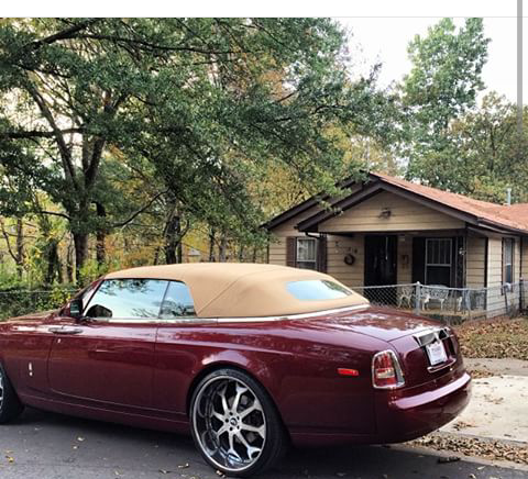 Custom luxury sedan photographed in the early collection.