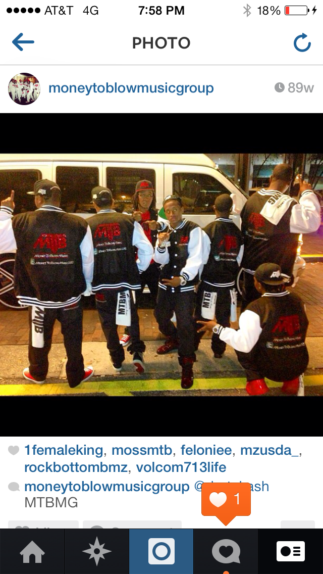 Money To Blow Music Group crew wearing coordinated black and white jackets
