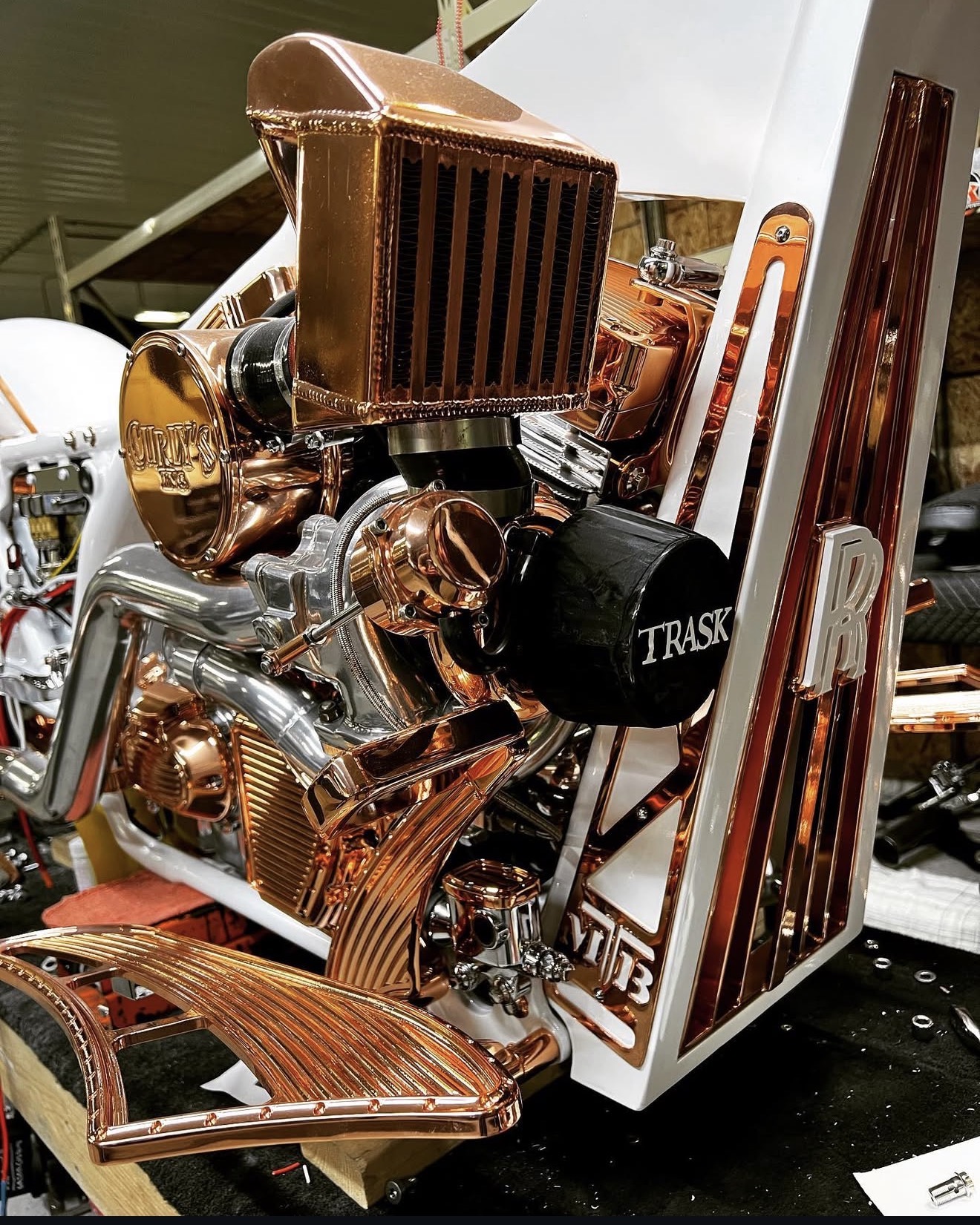 Rose-gold engine and fabrication details