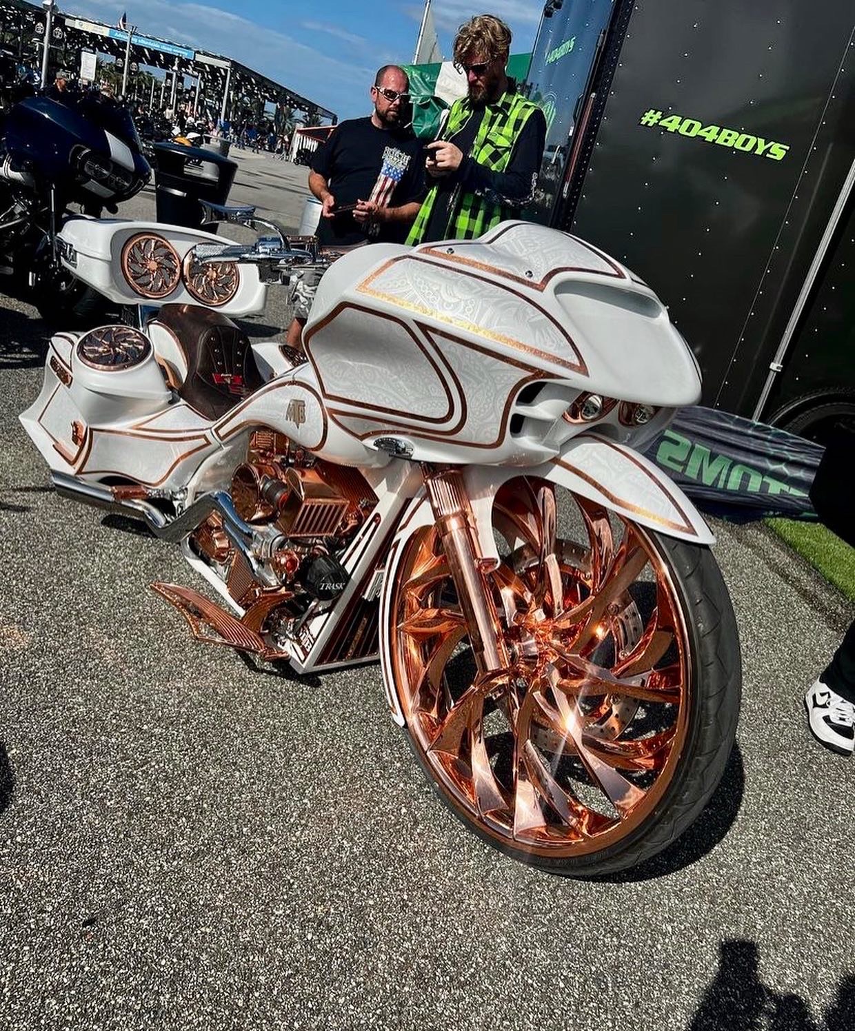 POWER OUTAGE photographed at a motorcycle event